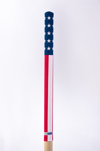 USA Flag boat dock post cover for 2.5" round boat dock posts found in Okoboji and other lakes in IA, MN, NE and WI. Stands 36" tall.