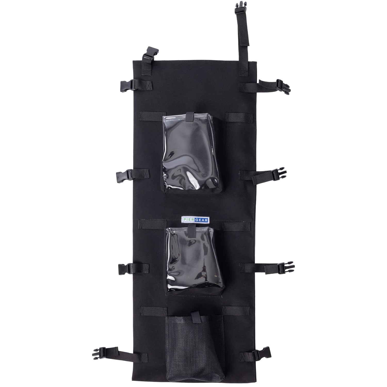 Pier Gear Black Upright Dashboard for Hot Air Balloons 3 see-through pockets let pilots access their gear when strapped to the upright.