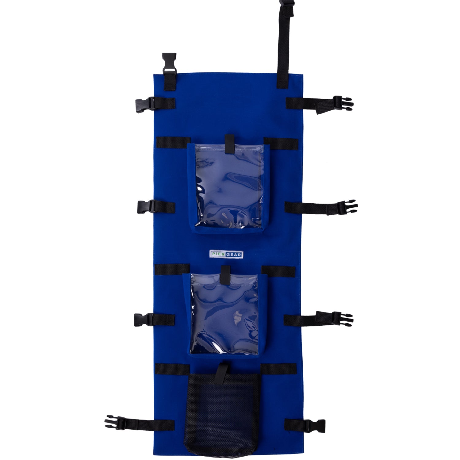 Pier Gear Blue Upright Dashboard for Hot Air Balloons 3 see-through pockets let pilots access their gear when strapped to the upright.