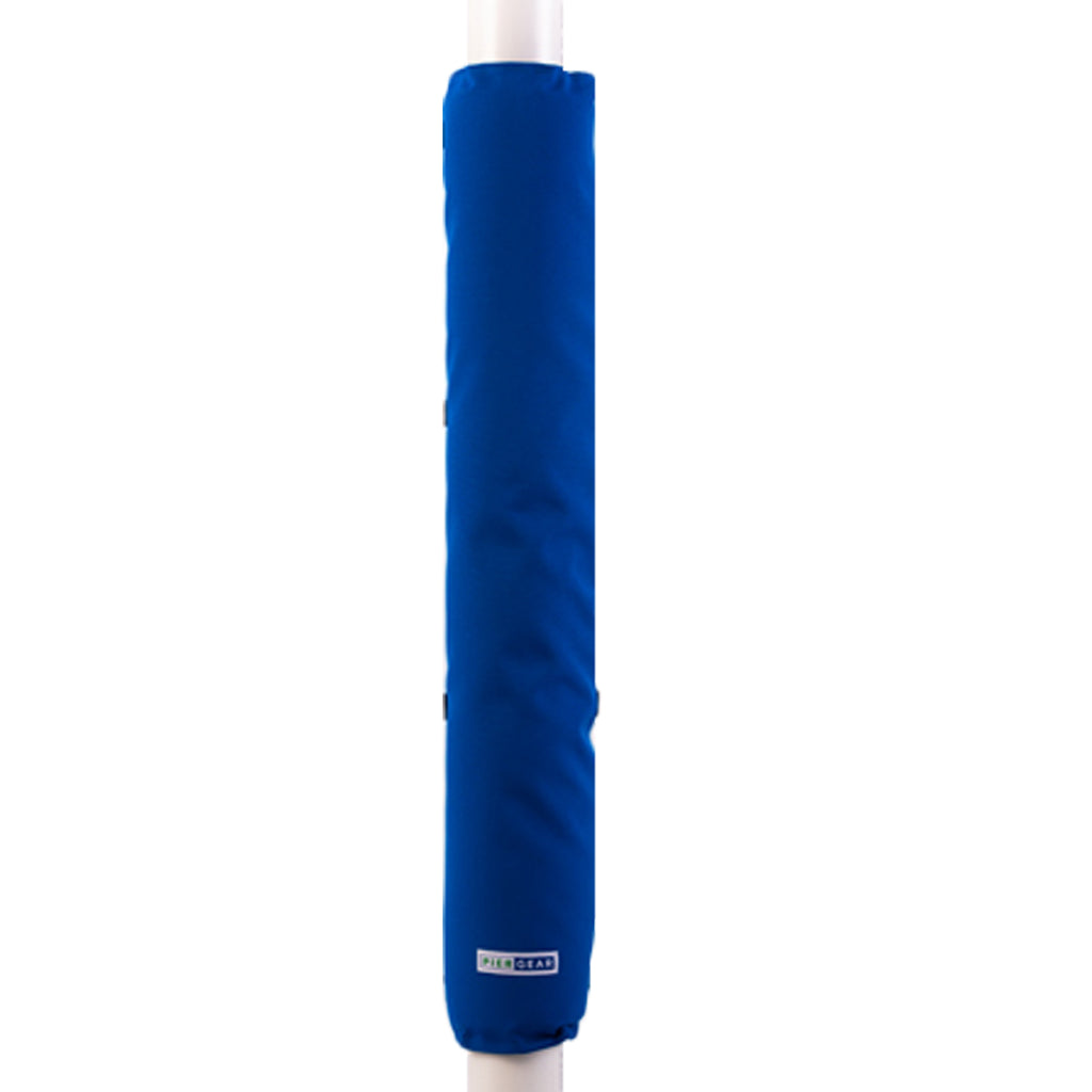 Blue Padding for garage poles. Garage pole pad that secures to your garage pole to prevent dings and dents on your car door.