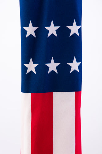 USA Flag boat dock post cover for 4x4 square boat dock post found in Okoboji. Stands 26" tall.