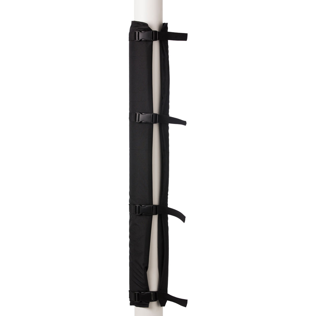 Black Padded Garage Pole for vehicle protection from scratches, dings and dents.