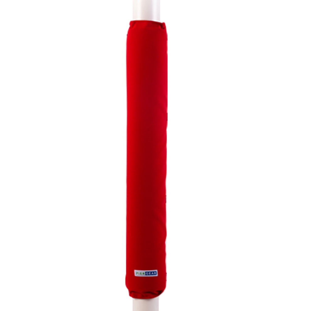 Red Padding for garage poles. Garage pole pad that secures to your garage pole to prevent dings and dents on your car door.