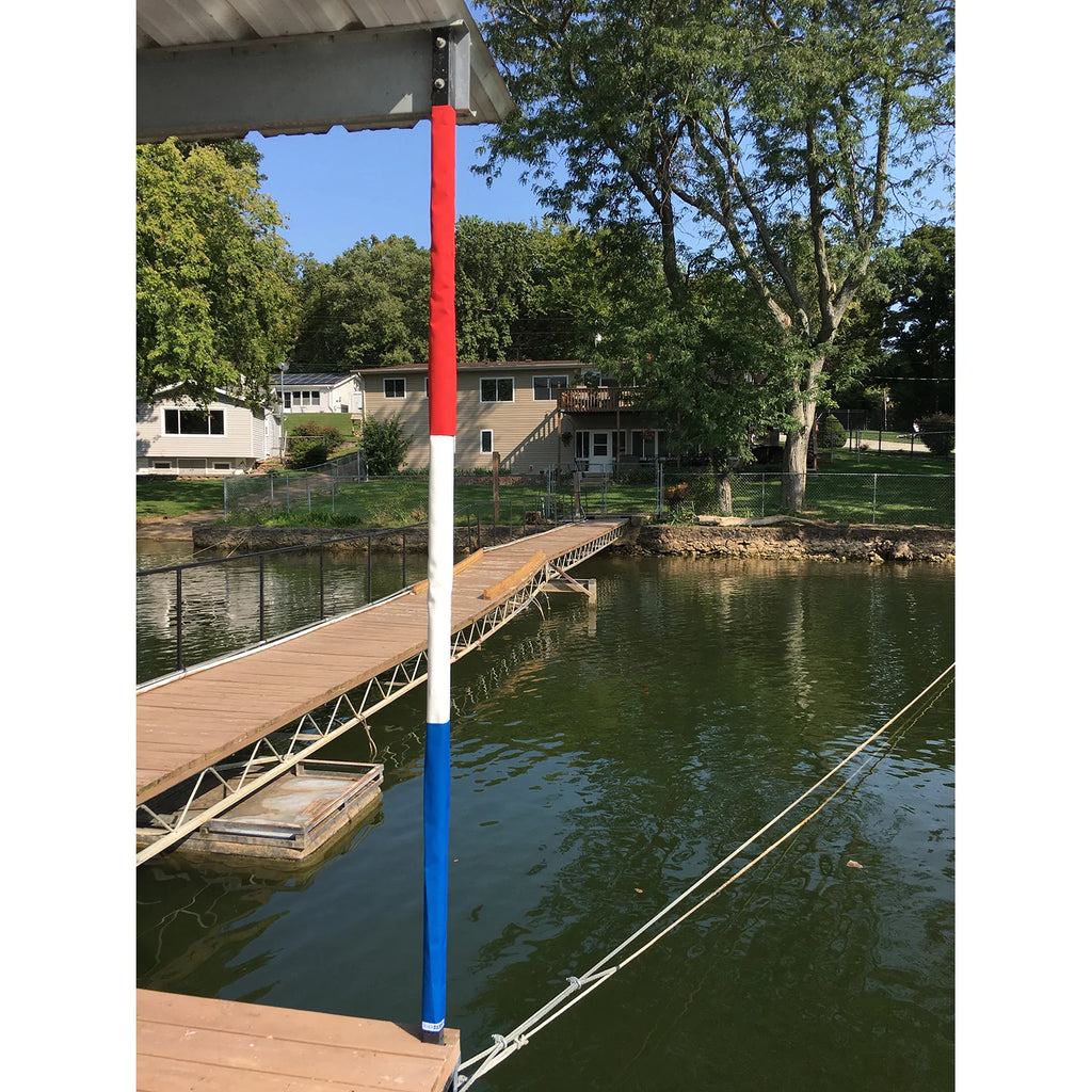 Pier Gear Pillar Wraps -Decorative post covers for covered boat dock in Lake of the Ozarks with velcro secure along back side. 36" tall and fits on square posts of 2", 2.5" or 3".